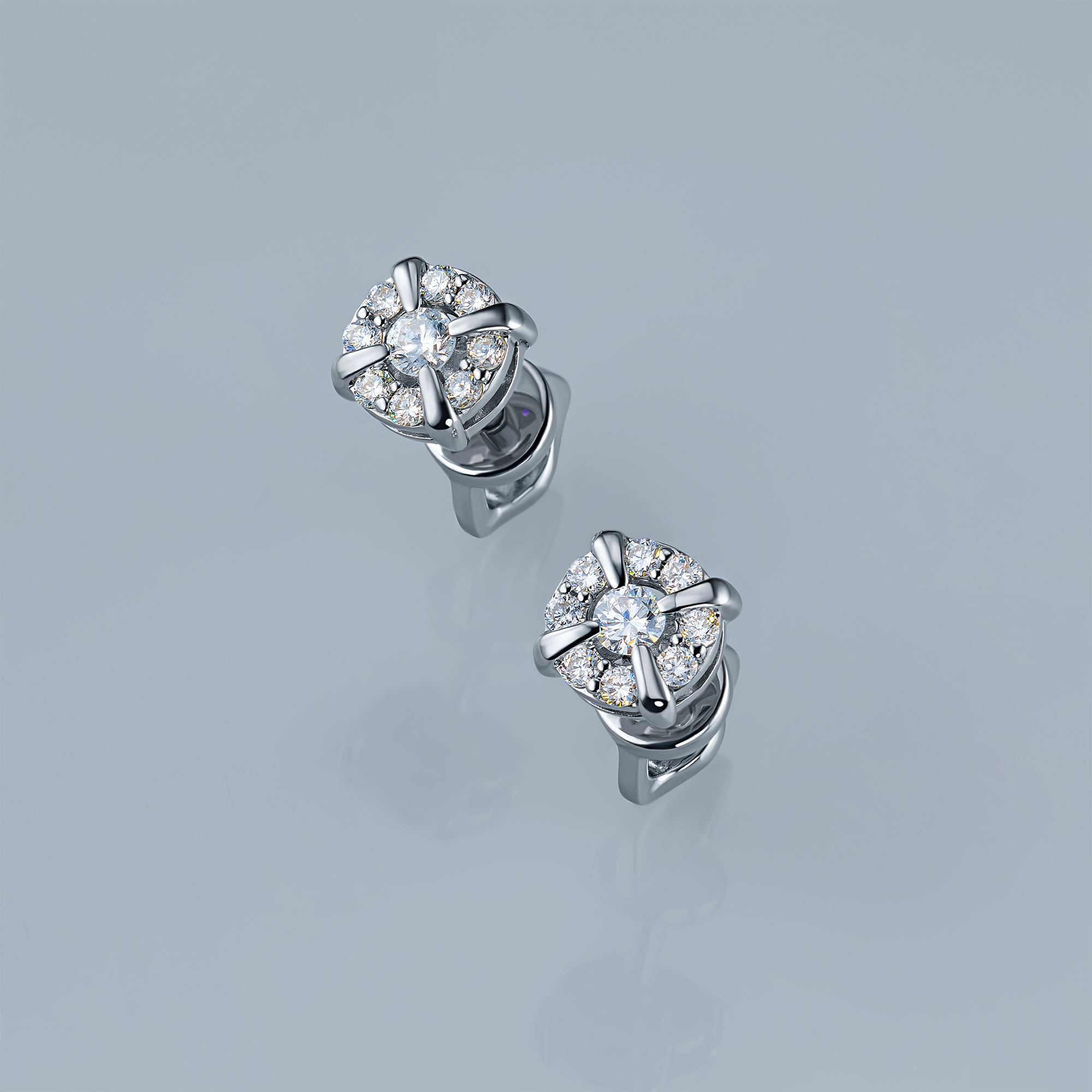 Пусеты из серебра э0612пс07183200 ЭПЛ Даймонд, фото 4