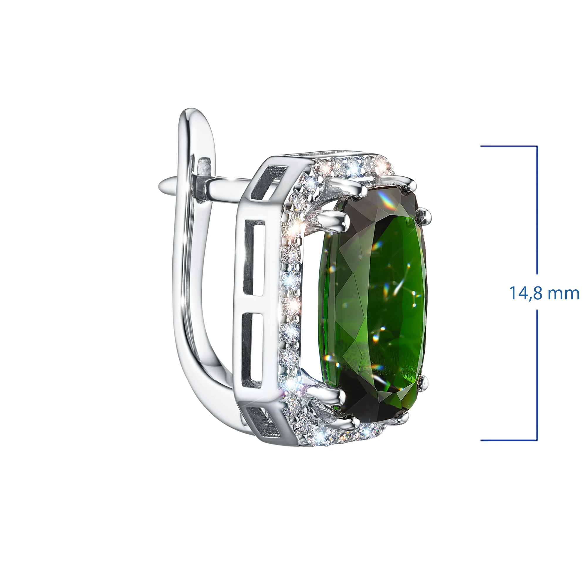 

Серьги из белого золота с хромдиопсидами э4754сг12200401, э4754сг12200401