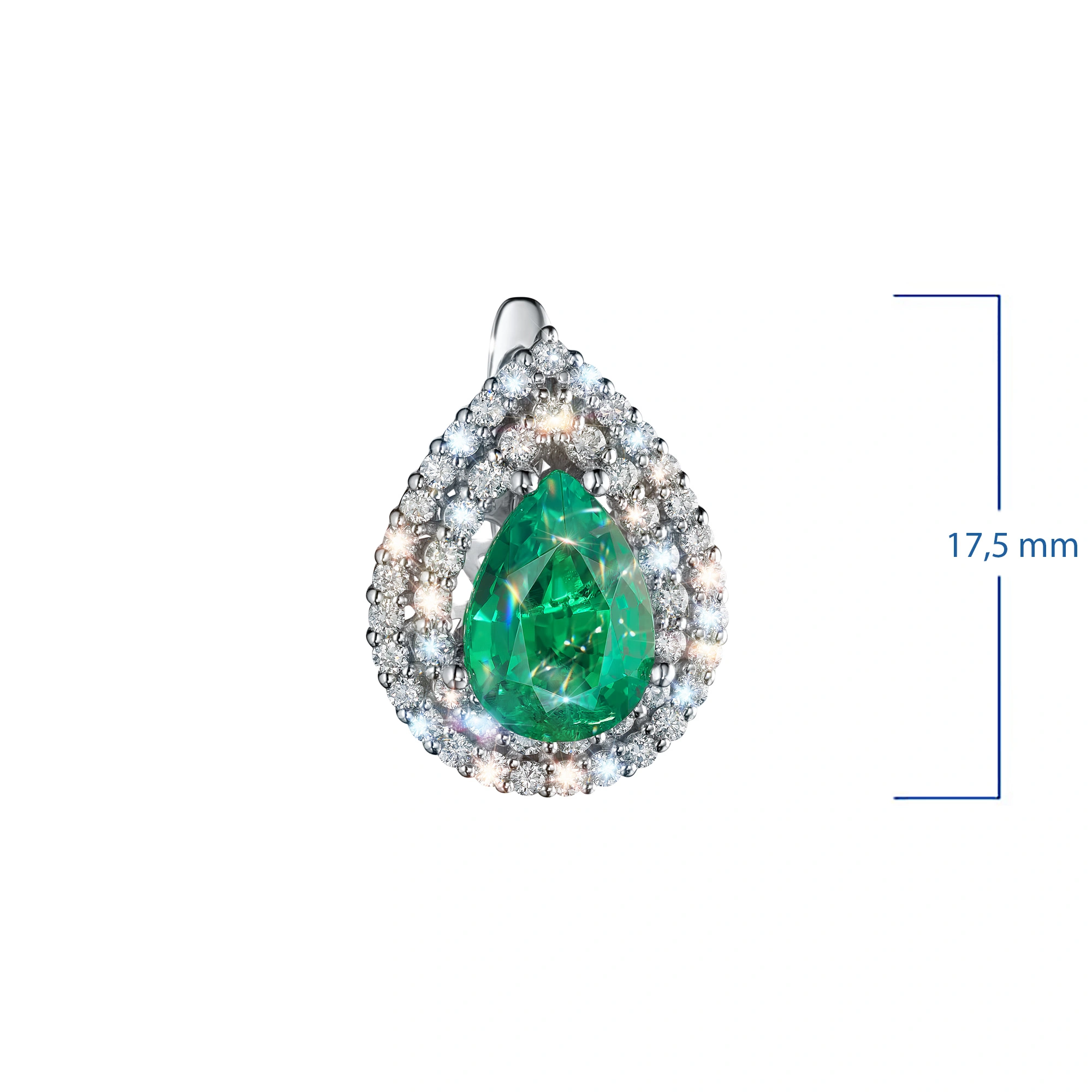 

Серьги из белого золота с изумрудами э4767сг04210460, э4767сг04210460