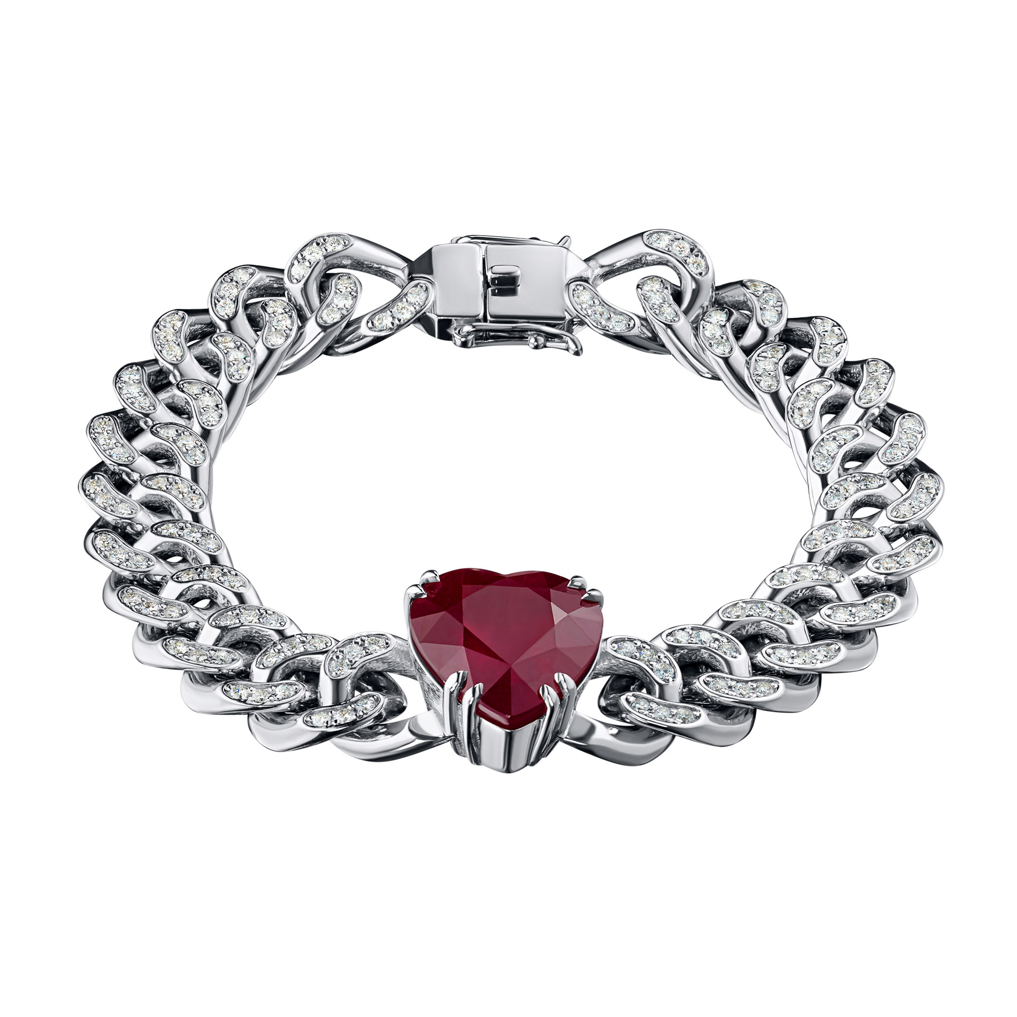 

Браслет из белого золота с бриллиантами и рубином э0939бр01220461, э0939бр01220461