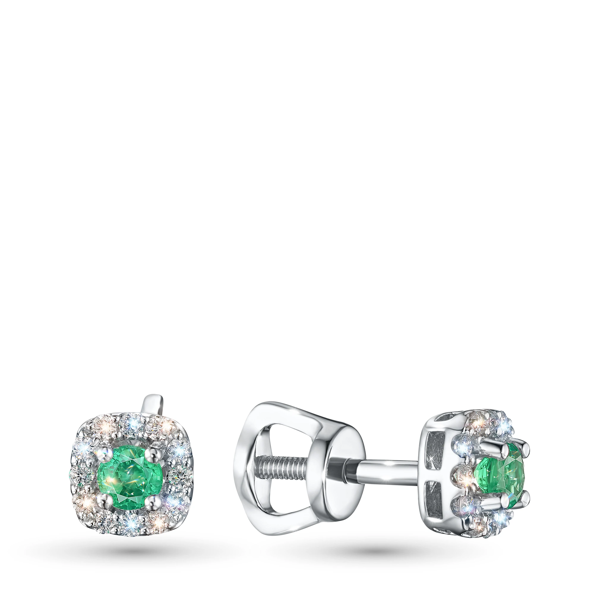 

Пусеты из серебра с изумрудами э0667пс04190200, э0667пс04190200