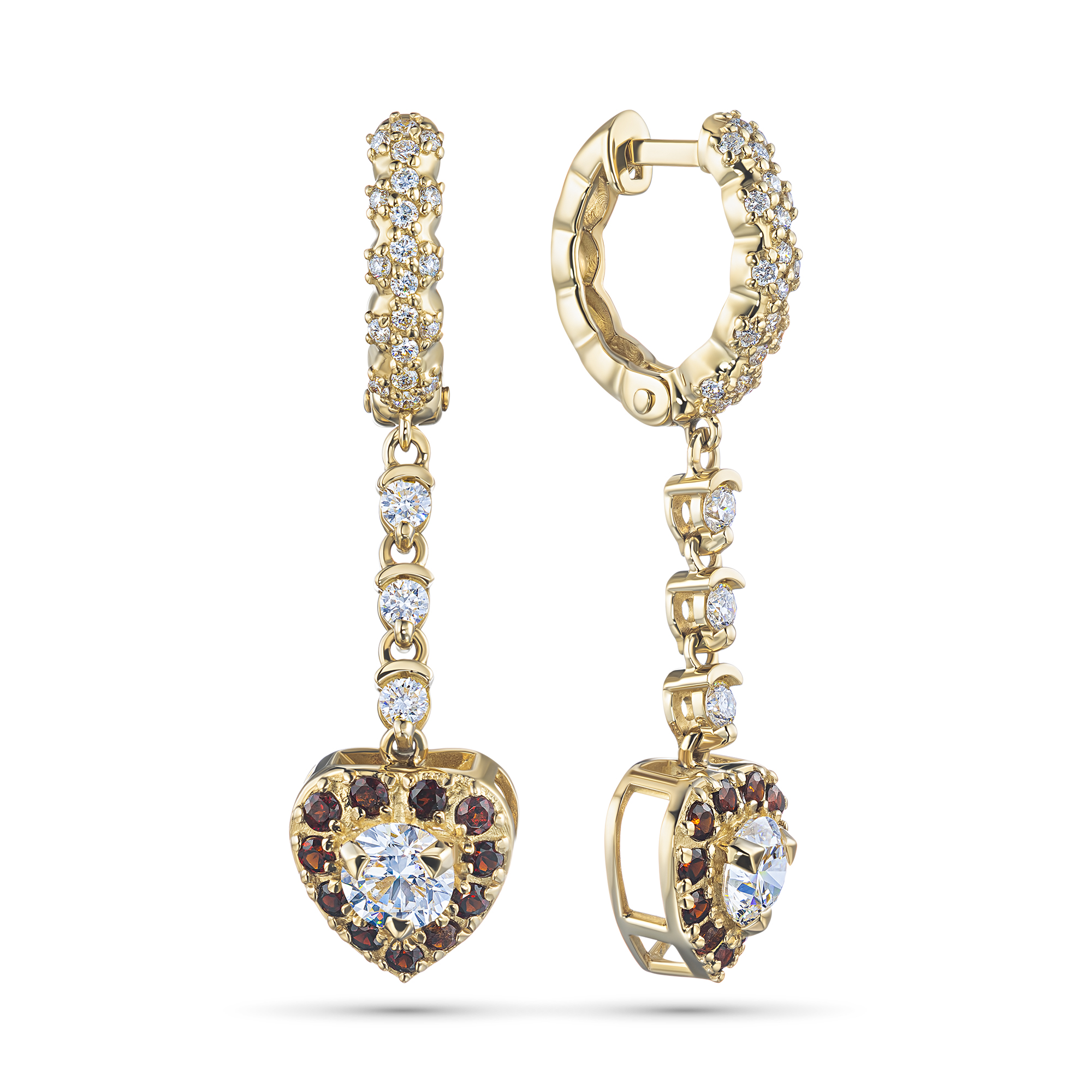 

Серьги из желтого золота с и гранатами э0306сг10240356, э0306сг10240356