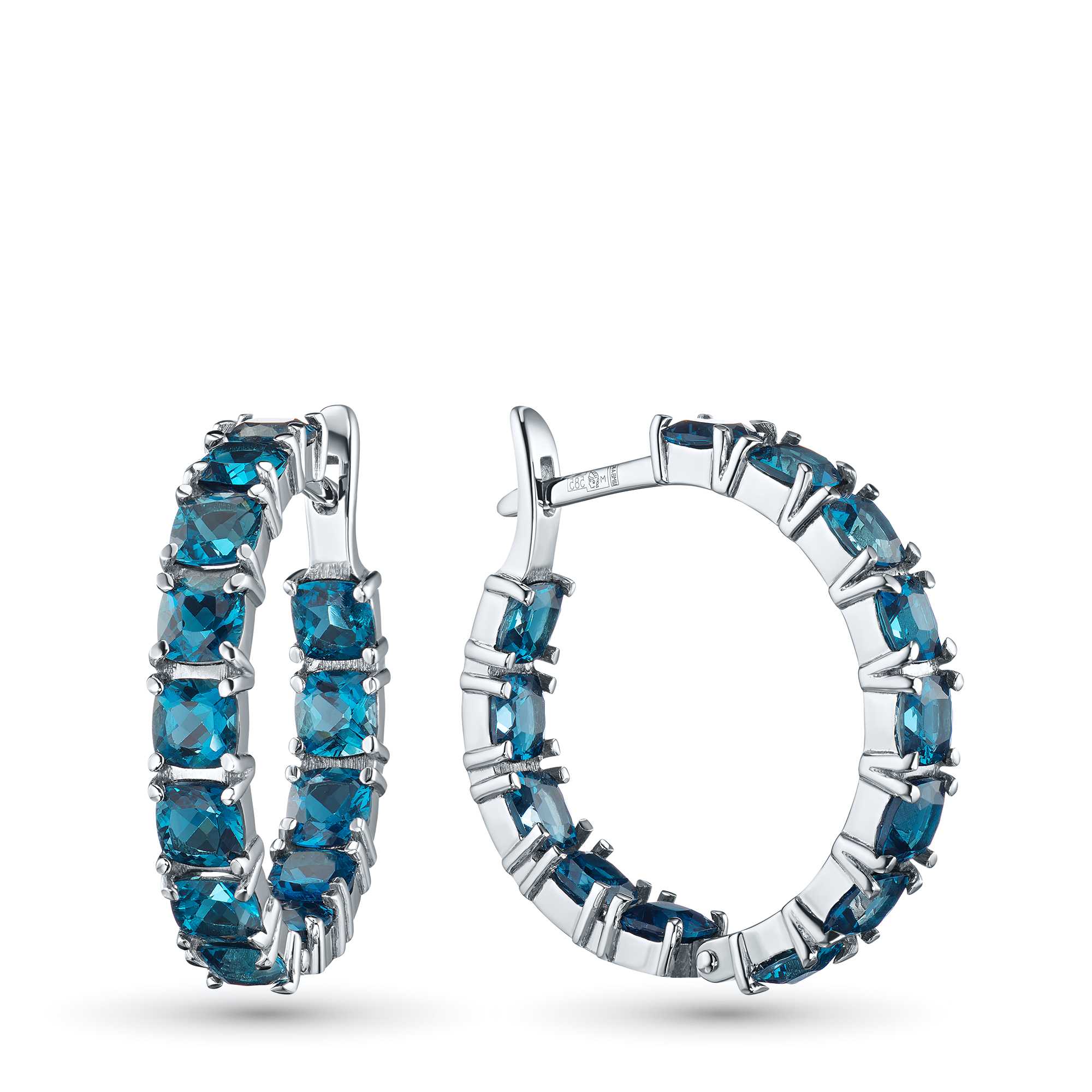 

Серьги из белого золота с топазами э0909сг06220405, э0909сг06220405