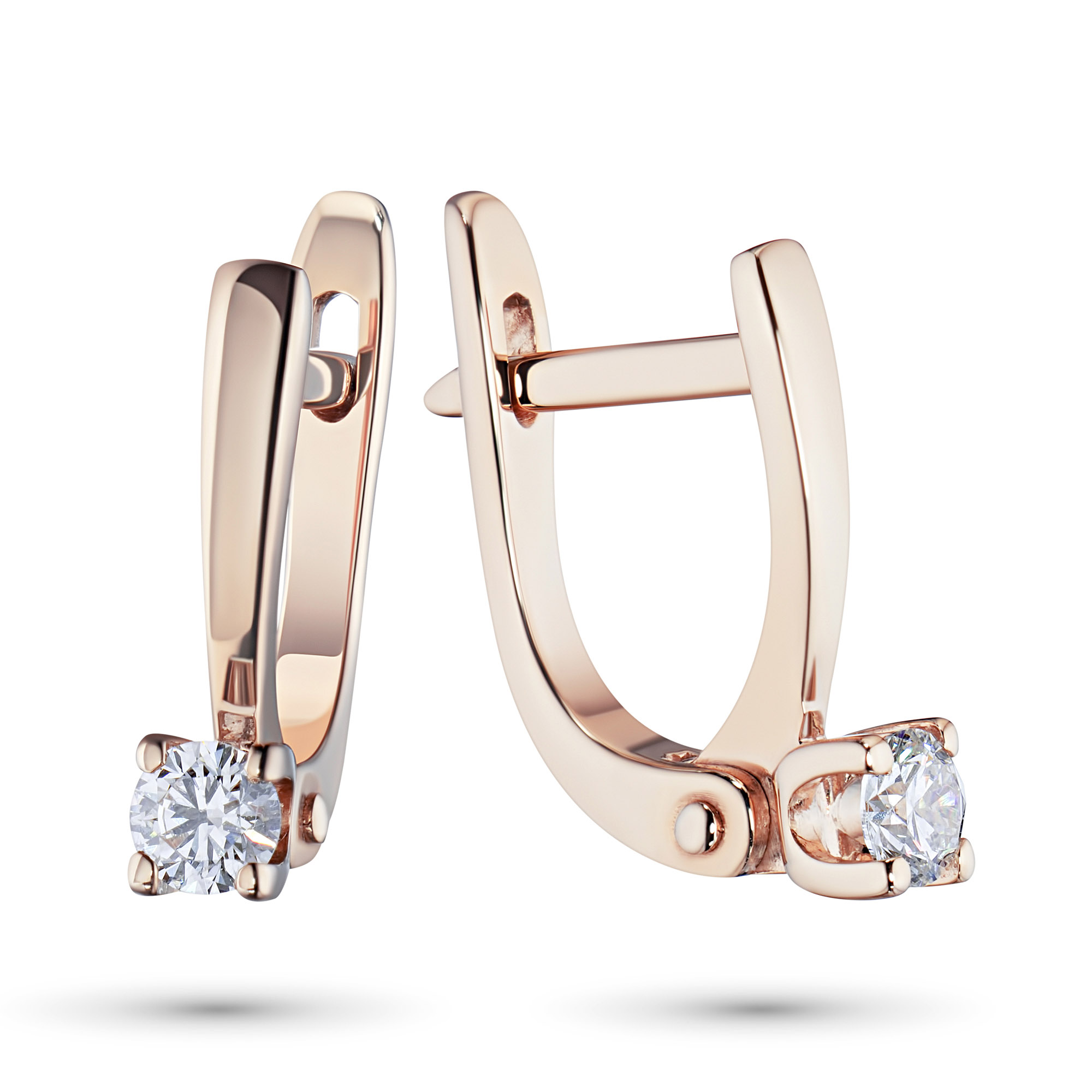 Серьги из красного золота с бриллиантами э0201сг03154900