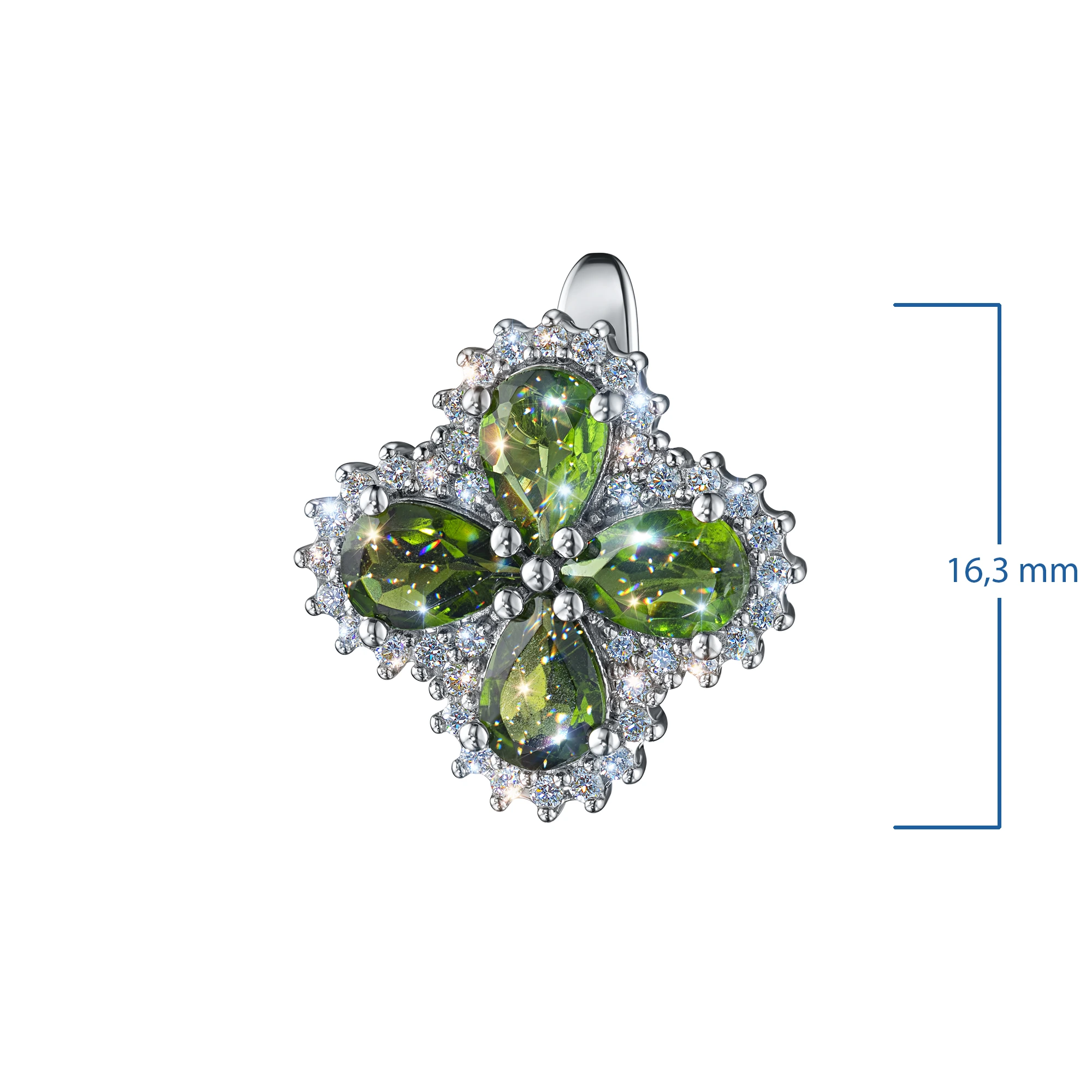 

Серьги из белого золота с хромдиопсидами э4754сг09210412, э4754сг09210412