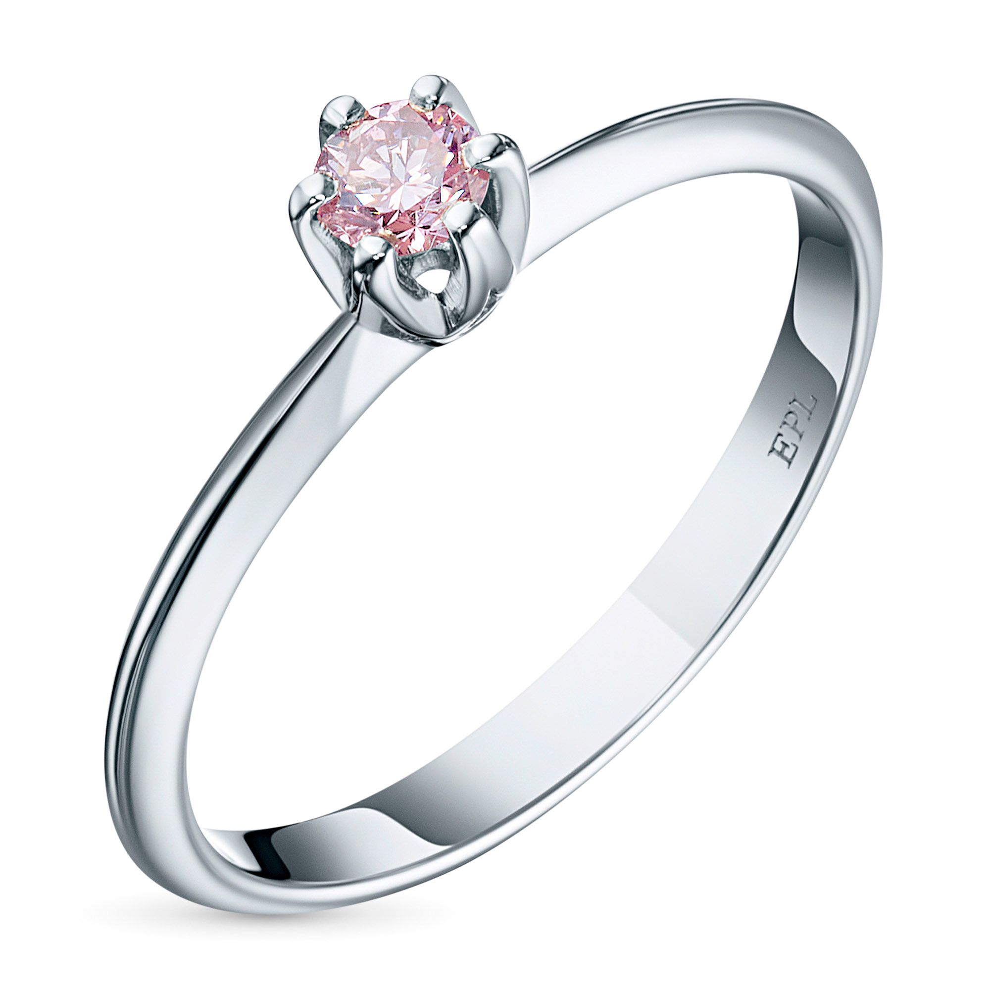 

Кольцо из белого золота с бриллиантом э0912кц08190200_pink, э0912кц08190200_pink