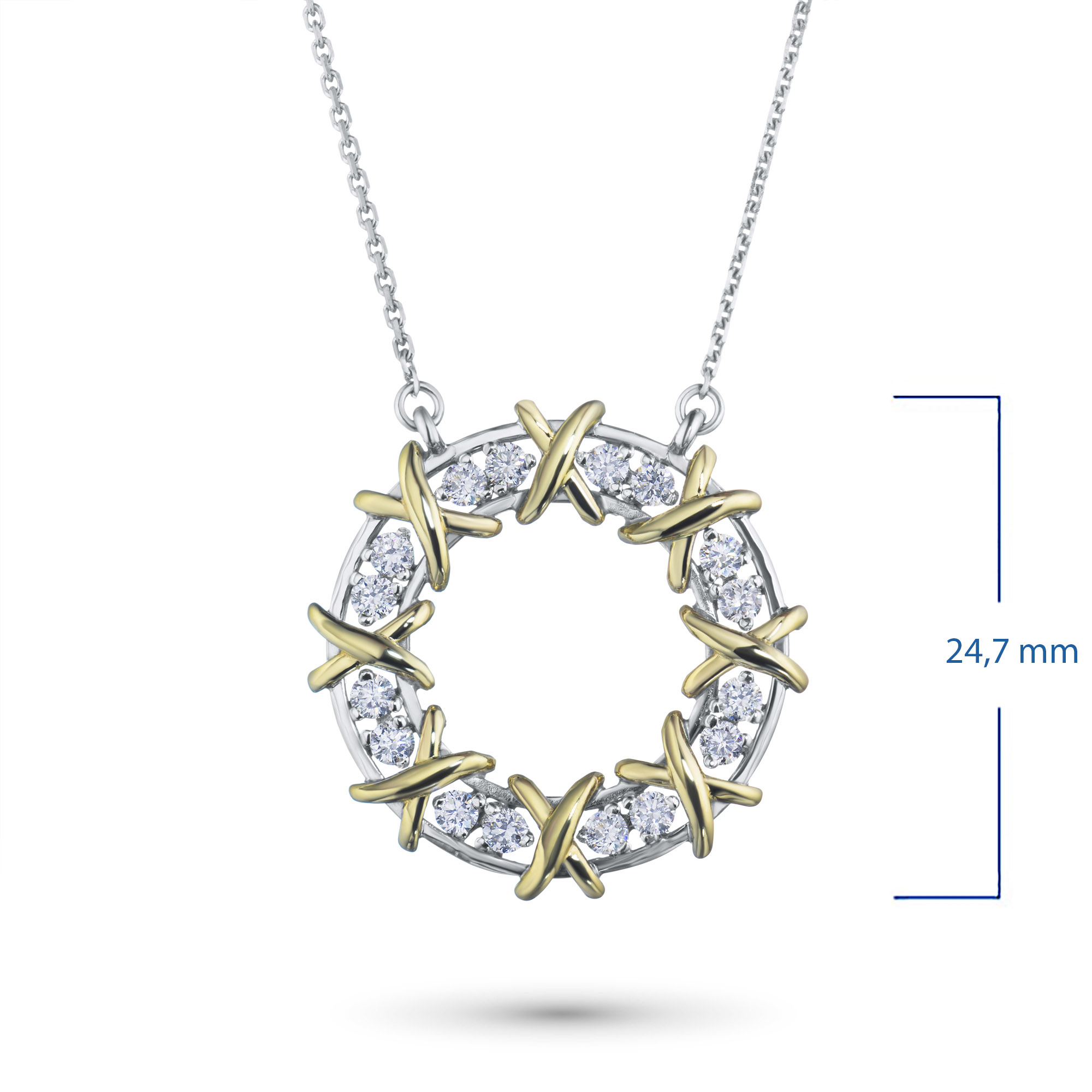 Колье из белого золота с бриллиантами э4101кл06164900 ЭПЛ Даймонд, размер 40.0 8600000278137 - фото 3
