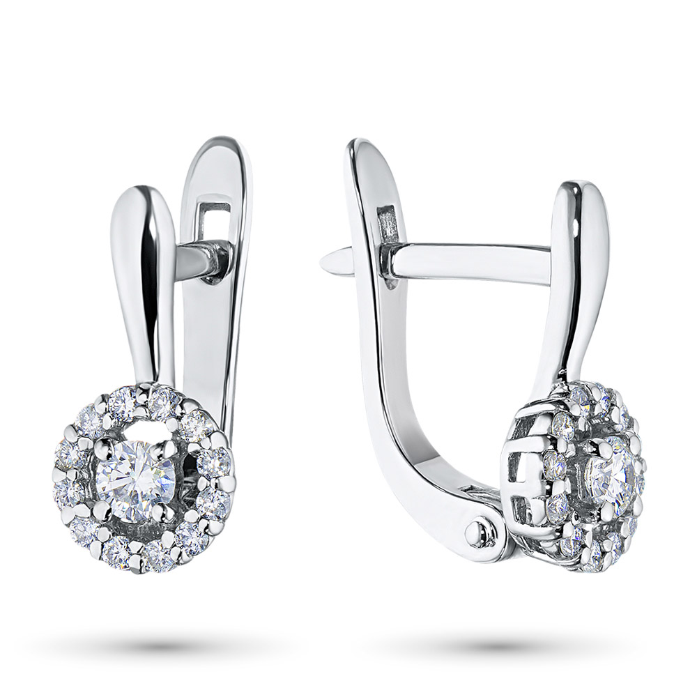 Серьги из белого золота с бриллиантами э0901сг02163200