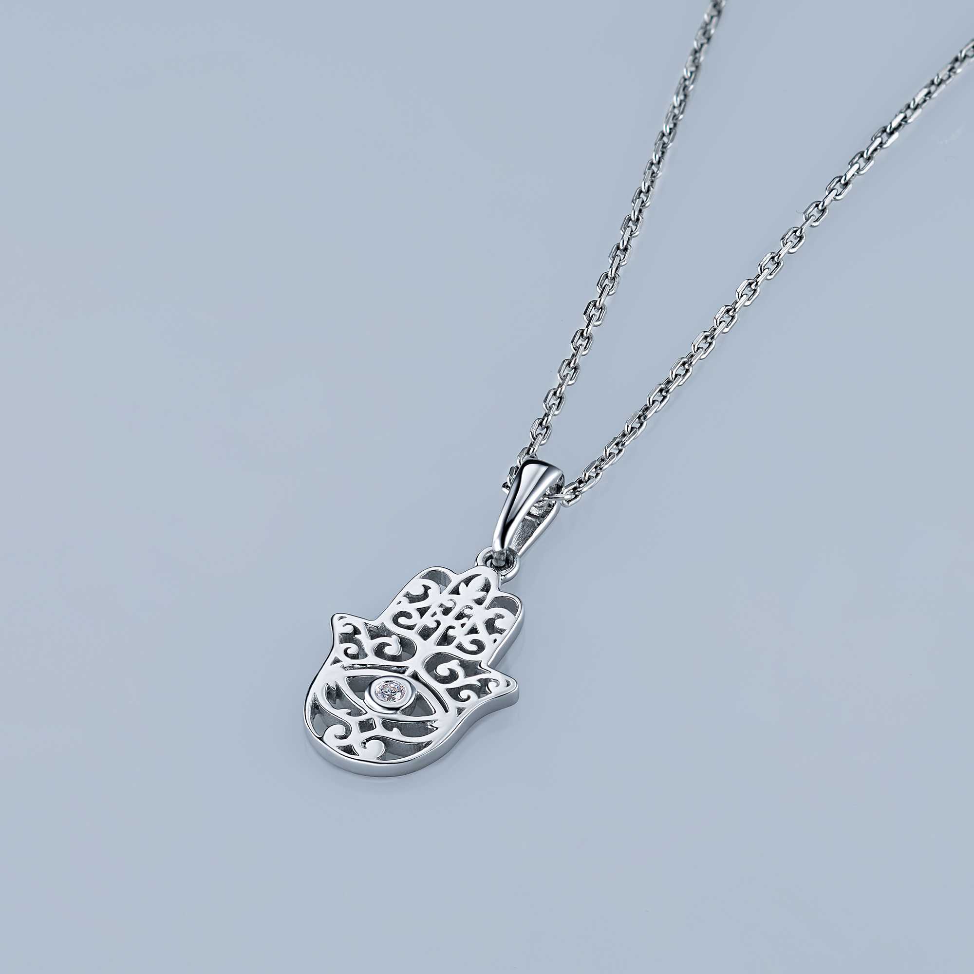 Классическая подвеска из серебра э0612пд05184300_white ЭПЛ Даймонд, фото 4