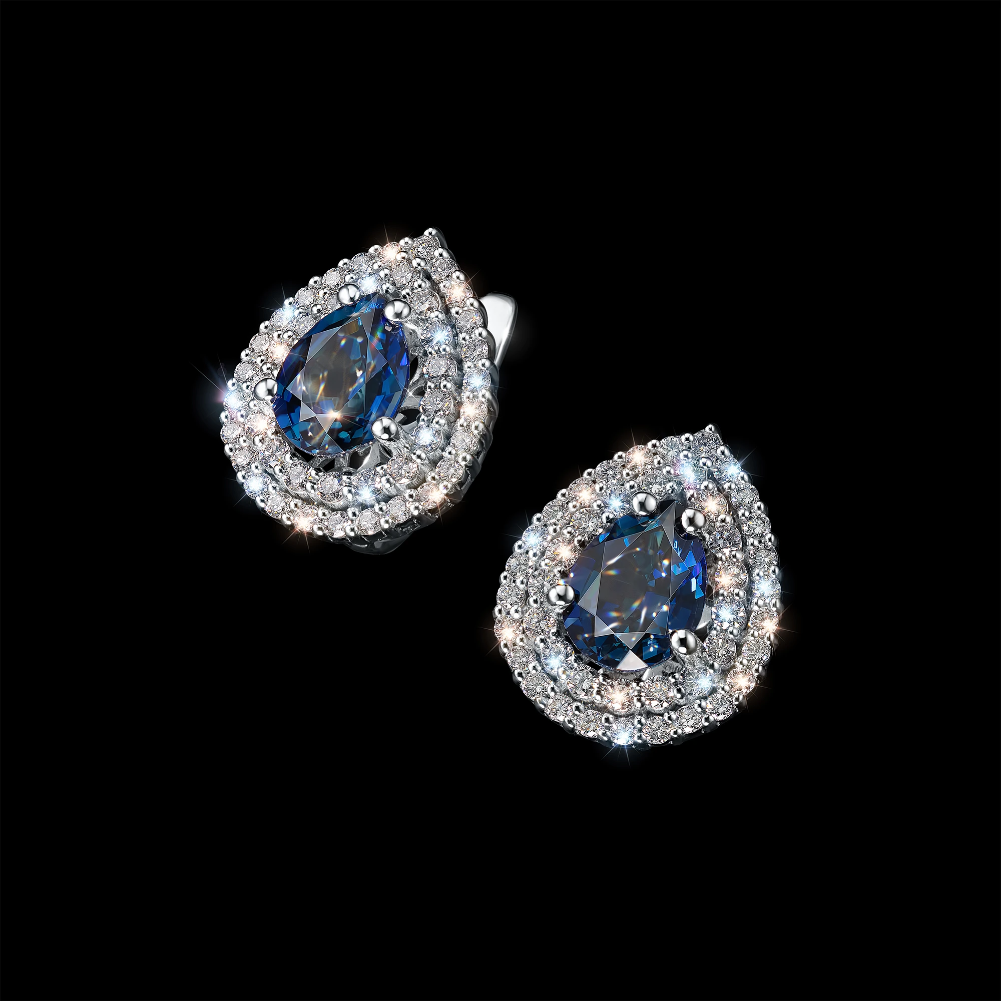 

Серьги из белого золота с сапфирами э4758сг04210460, э4758сг04210460