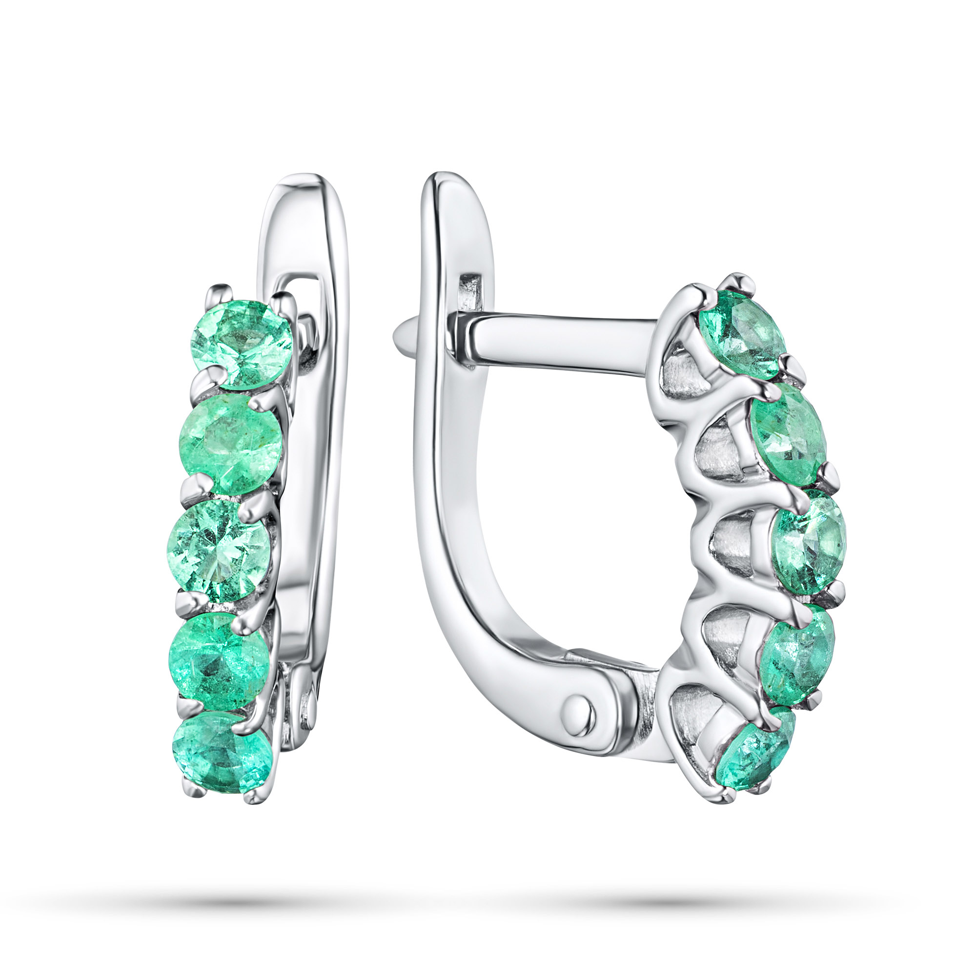 

Серьги из серебра с изумрудом э0603сг05103500, э0603сг05103500