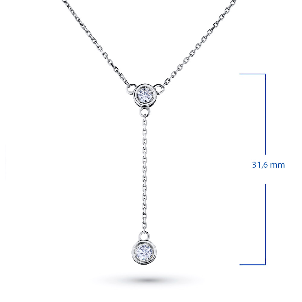 Колье из серебра с выращенными бриллиантами e0612kl11171400 ЭПЛ Даймонд, размер 4.0 8700000980358 - фото 2