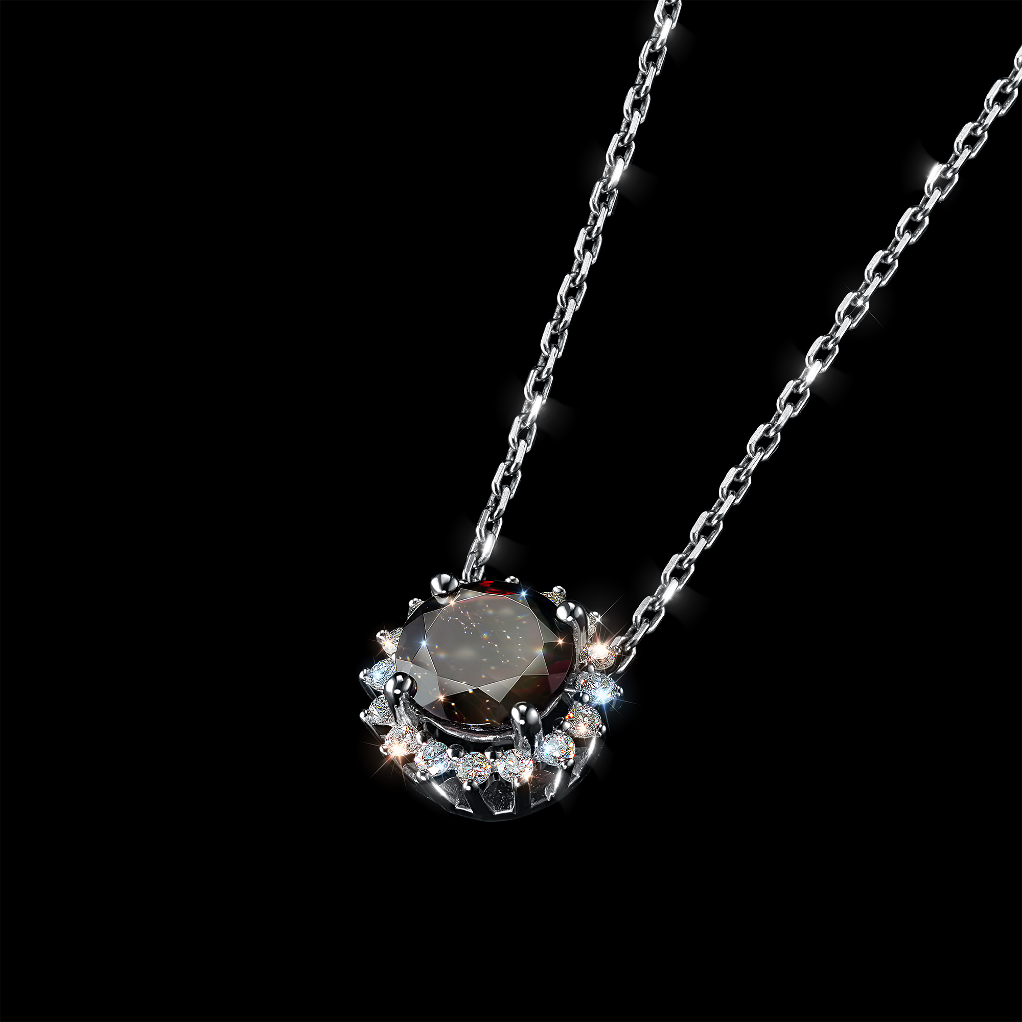 

Подвеска из белого золота с гранатом э4766пд03210411, э4766пд03210411