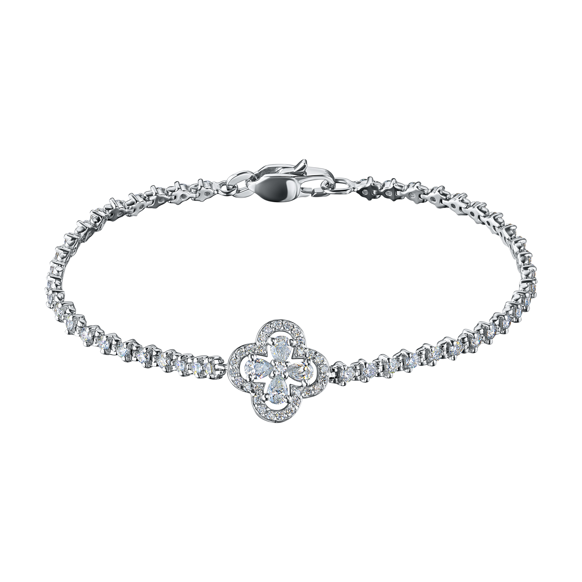 

Браслет из белого золота с бриллиантами э0901бр07220904, э0901бр07220904