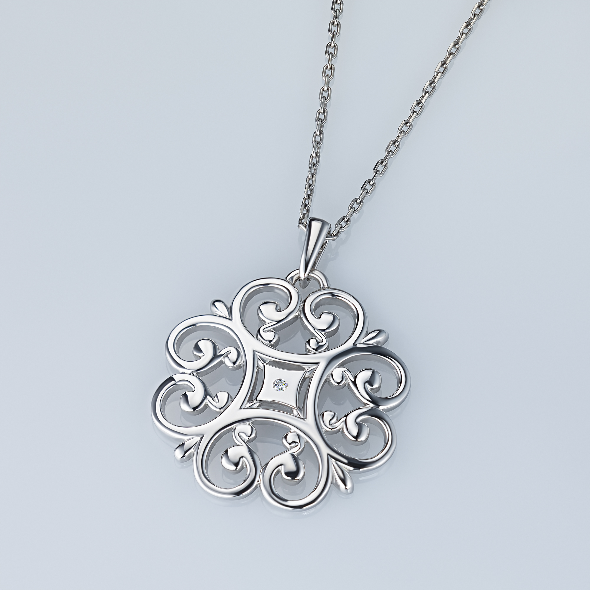 Подвеска из серебра э0612пд03153000 ЭПЛ Даймонд, фото 4