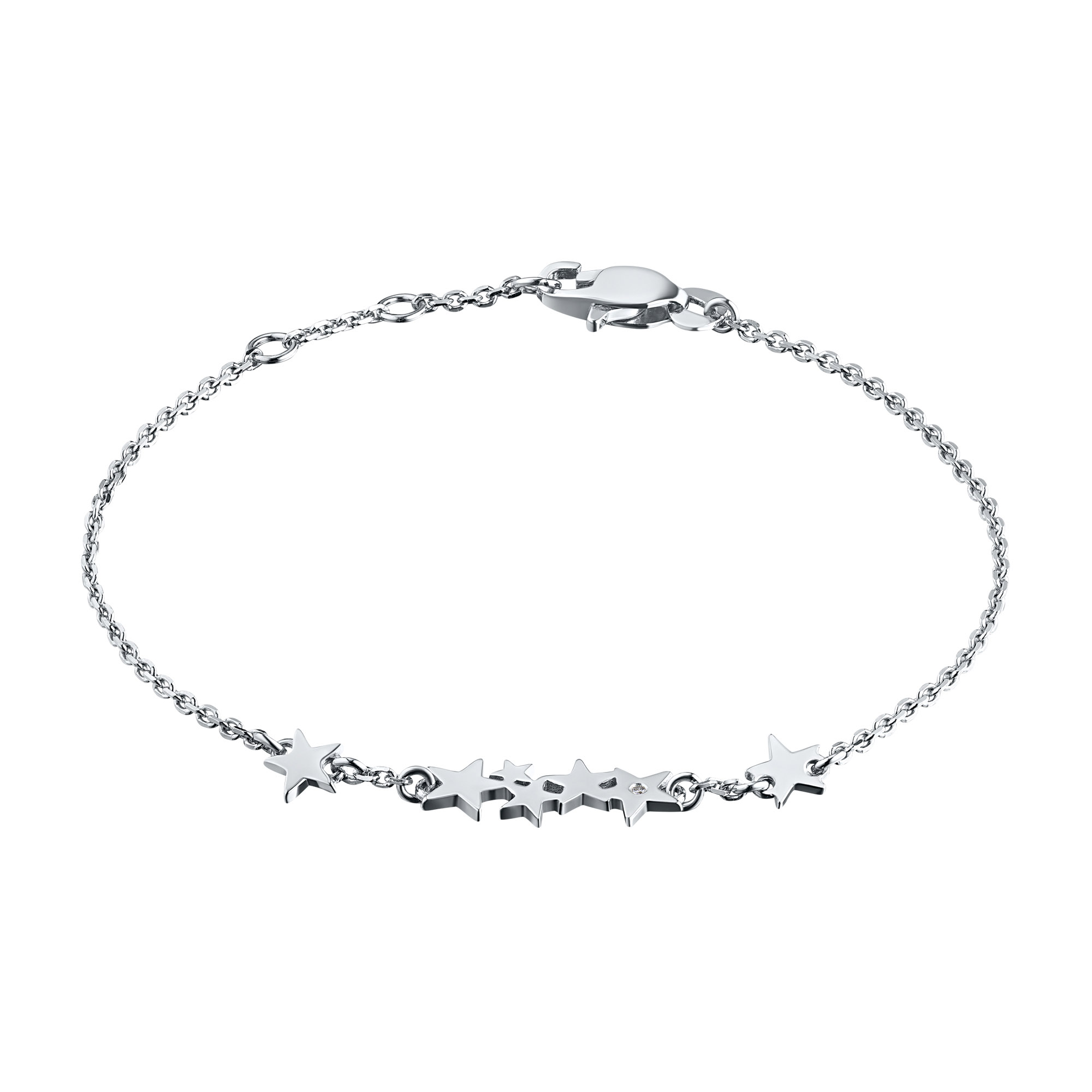 Браслет из серебра с бриллиантом э0601бр04201611 ЭПЛ Якутские Бриллианты, размер 78.9 2050014005124 - фото 1