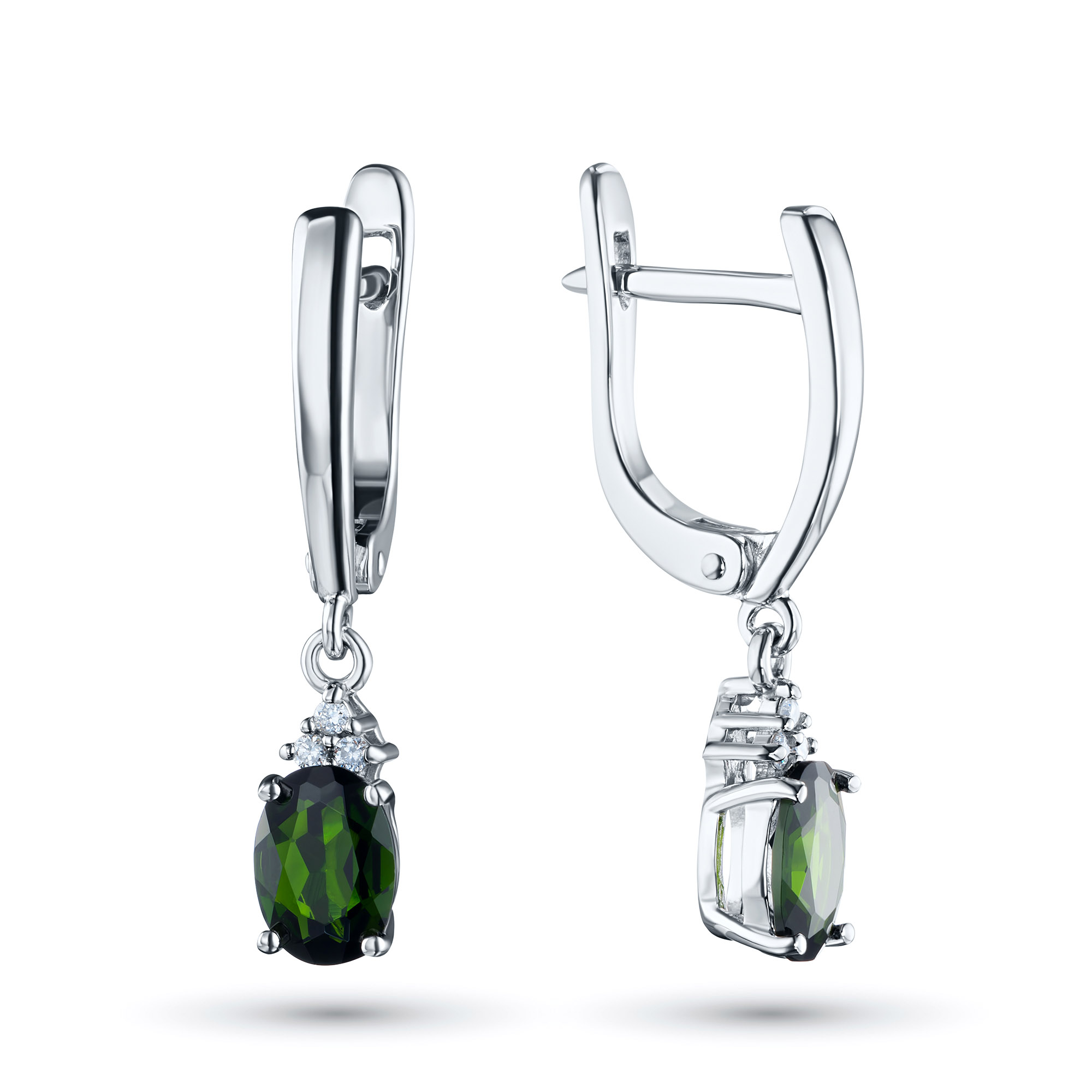 

Серьги из белого золота с бриллиантами и хромдиопсидами э0936сг04200351, э0936сг04200351