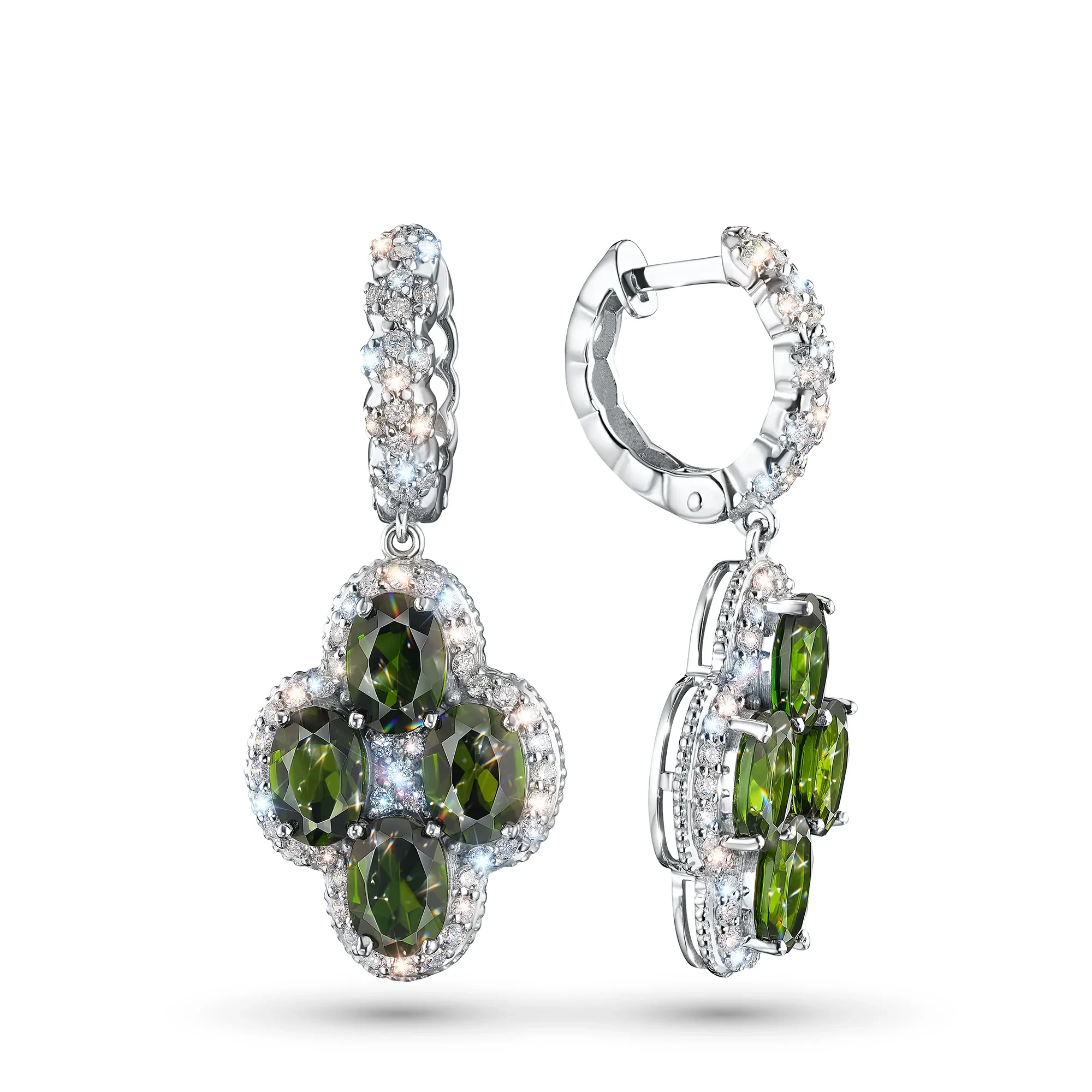 

Серьги из белого золота с хромдиопсидами э0105сг10240354_white, э0105сг10240354_white
