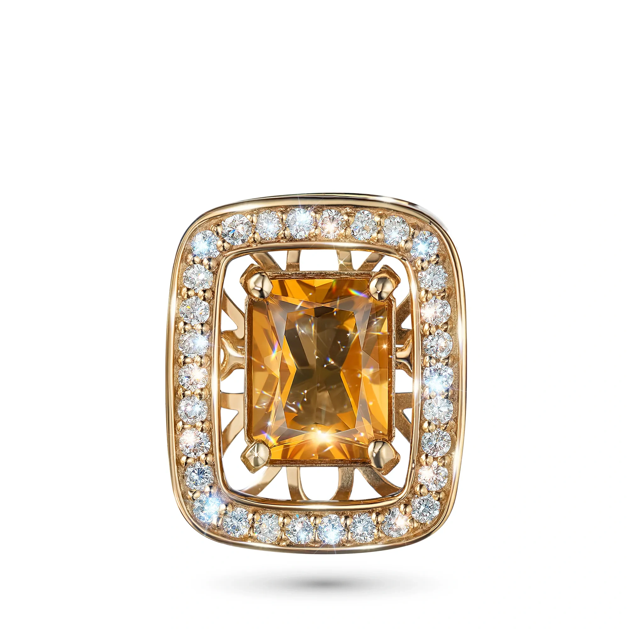 Подвеска из желтого золота с и цитрином э0373пд06250361_white