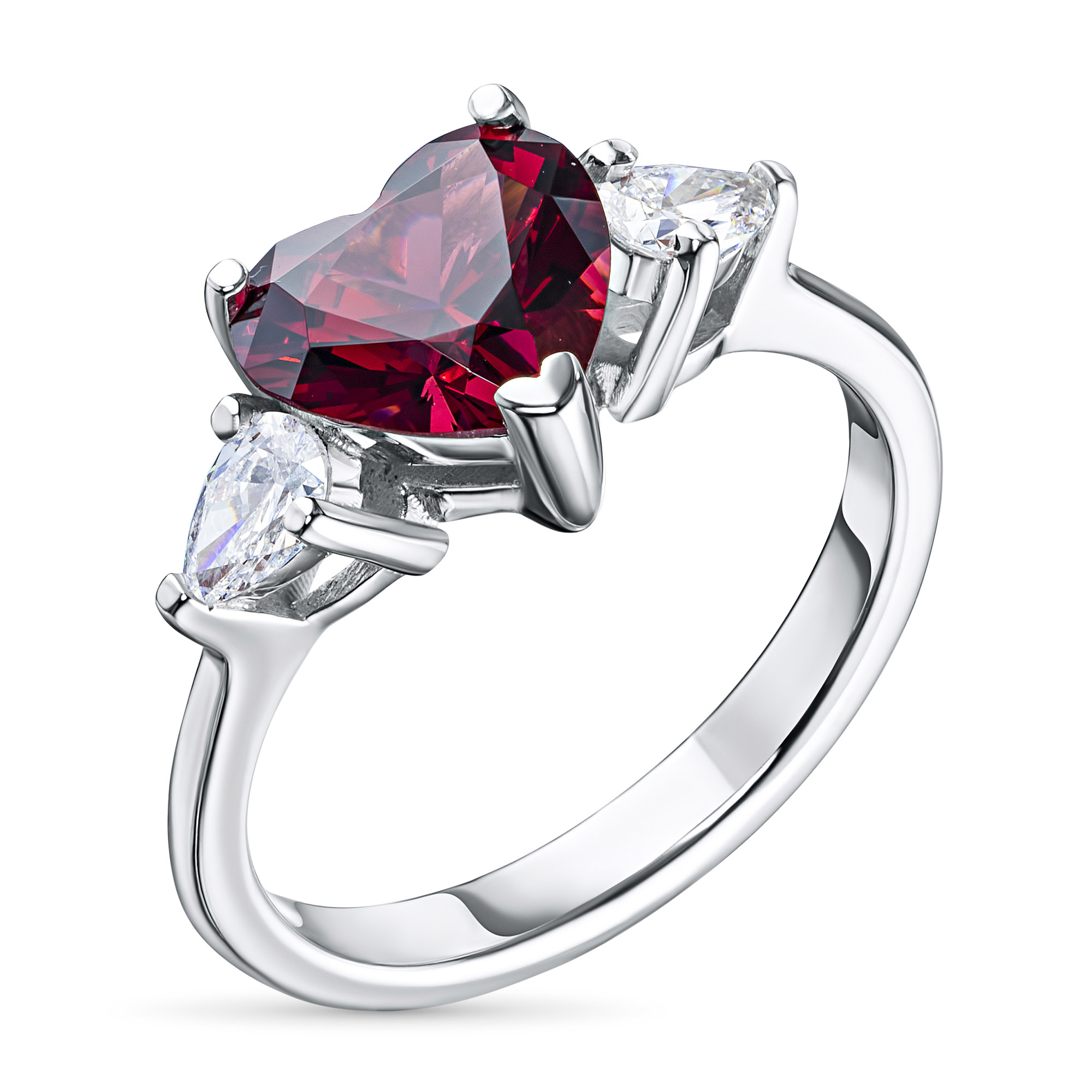 

Кольцо из белого золота с бриллиантами и гранатом э0940кц02220413, э0940кц02220413