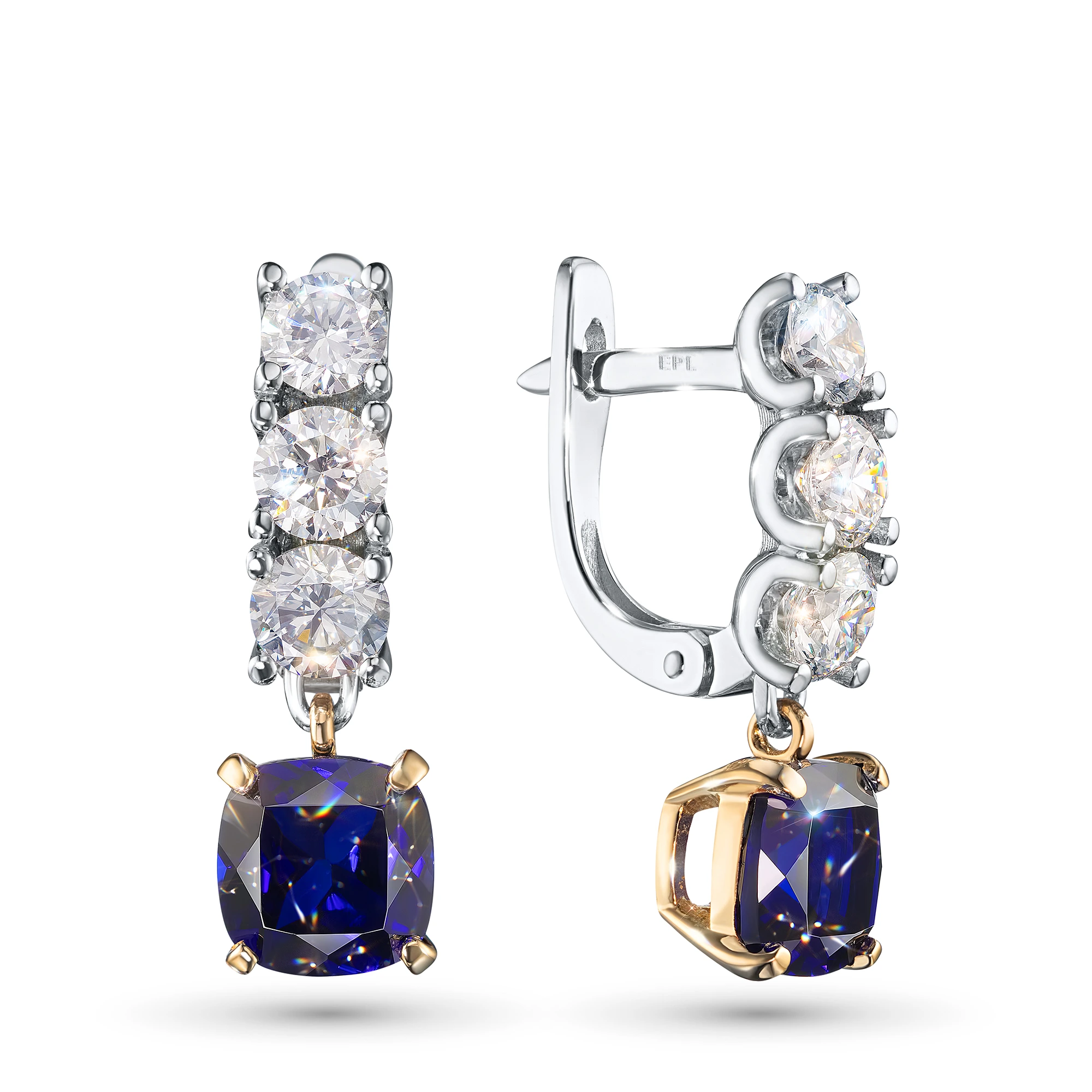 

Серьги из комбинированного золота с и сапфирами э1058сг09250361_white, э1058сг09250361_white