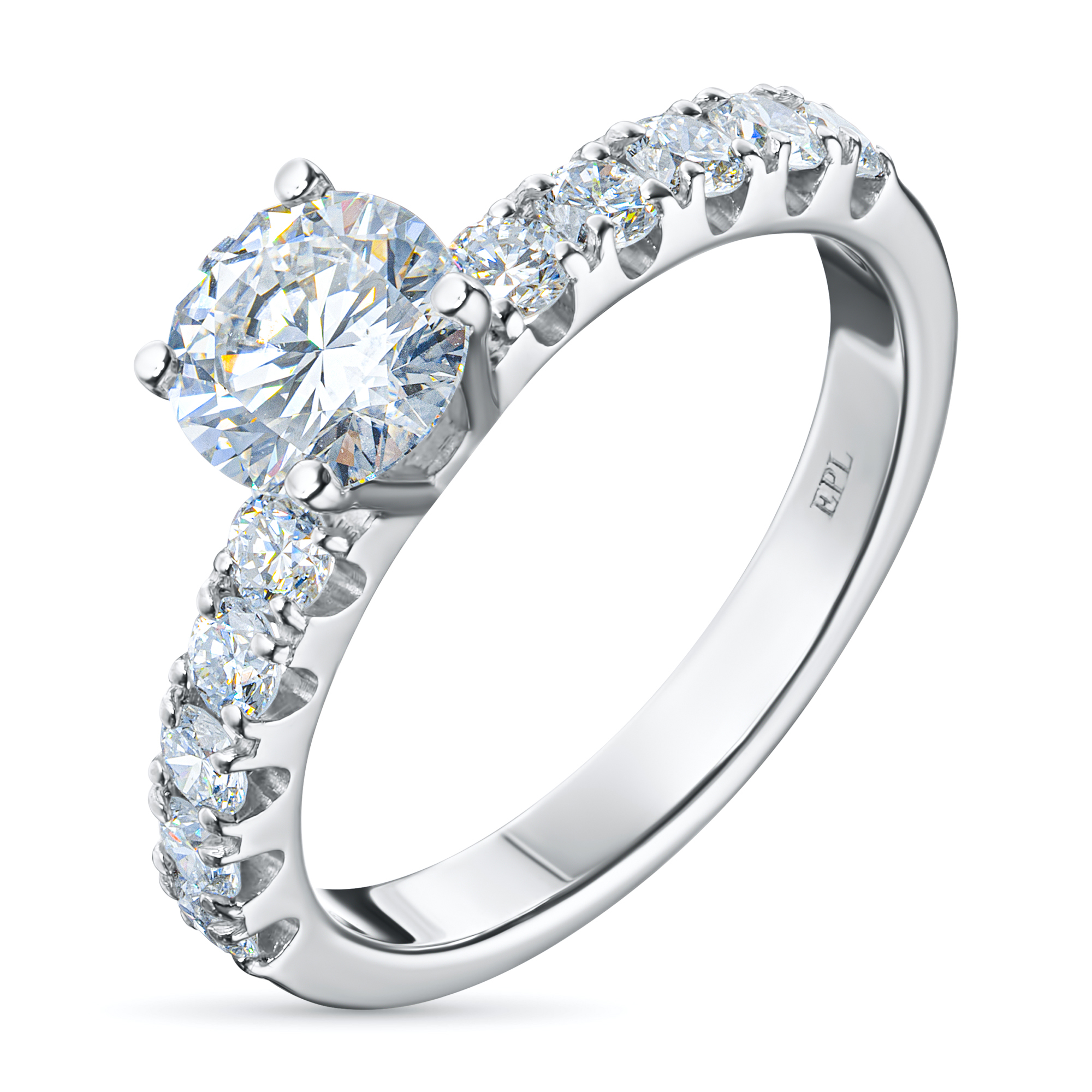 

Кольцо из белого золота с выращенными бриллиантами e4712kts04202741, e4712kts04202741