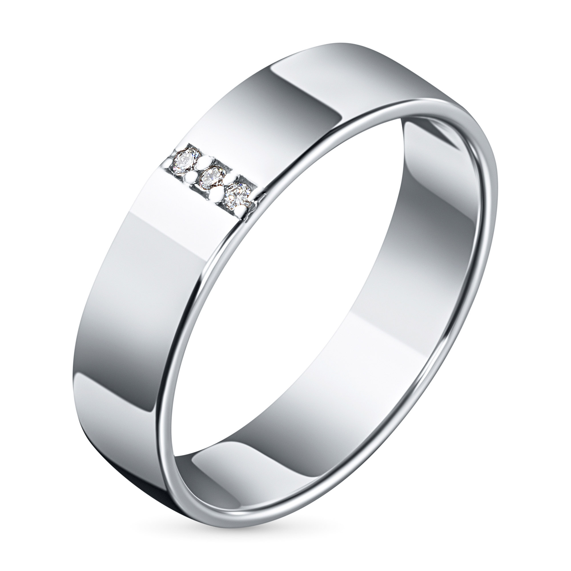 Кольцо из серебра с выращенными бриллиантами e0612kts10153700