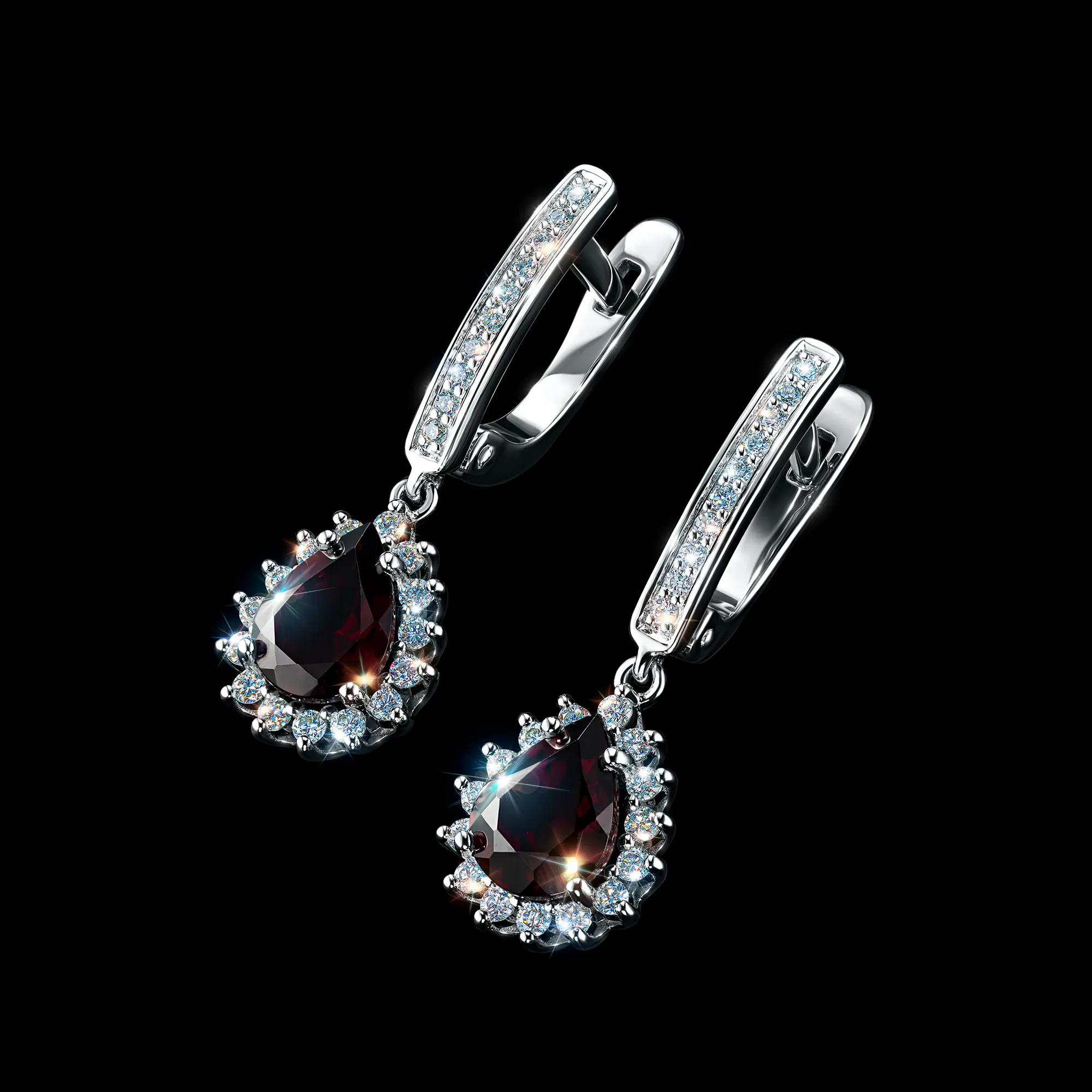 

Серьги из белого золота с гранатами э4766сг06210424, э4766сг06210424