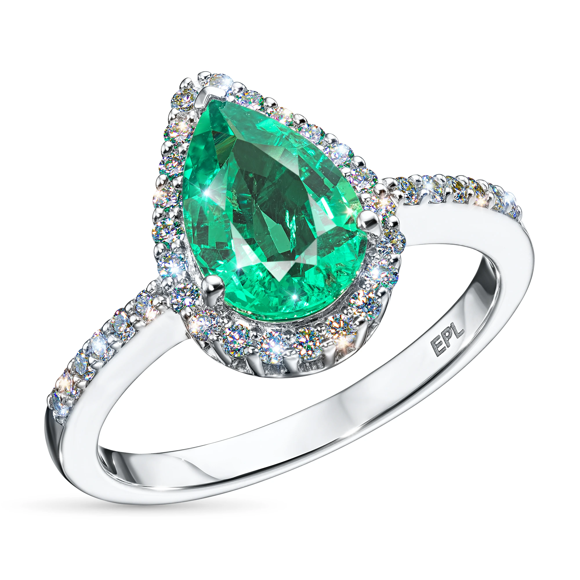 

Кольцо из белого золота с изумрудом э4767кц06210467, э4767кц06210467