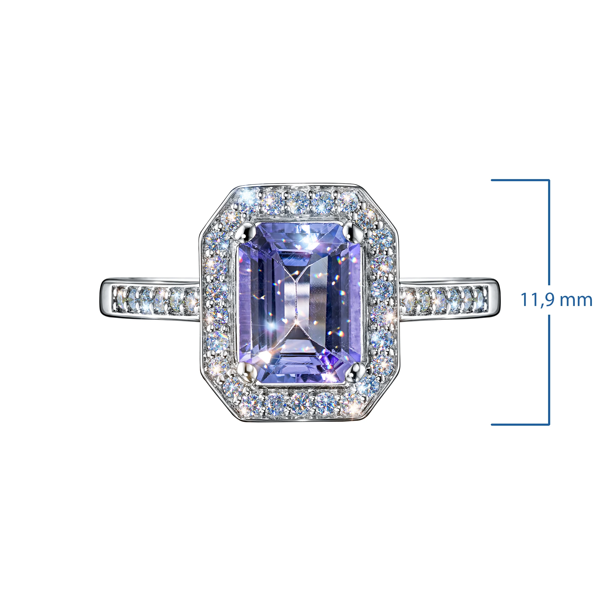 

Кольцо из белого золота с танзанитом и бриллиантами э4742кц05220419, э4742кц05220419