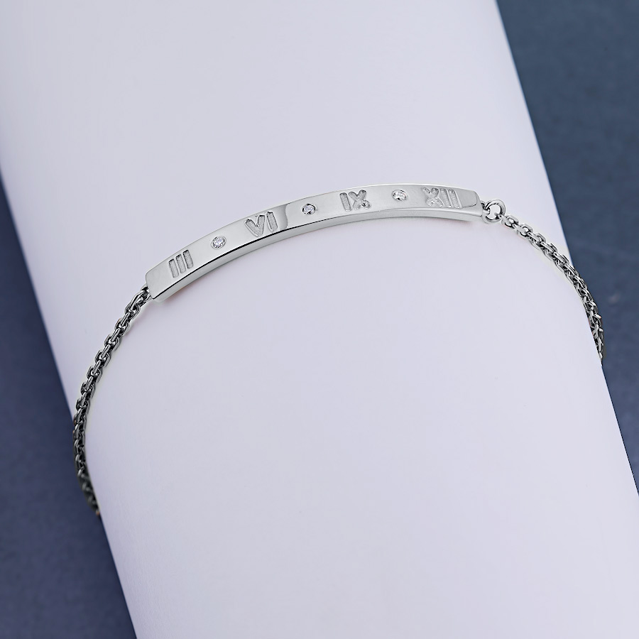 Браслет из серебра с бриллиантом э0601бр05181900 ЭПЛ Якутские Бриллианты, размер 67.85 2050013350379 - фото 4