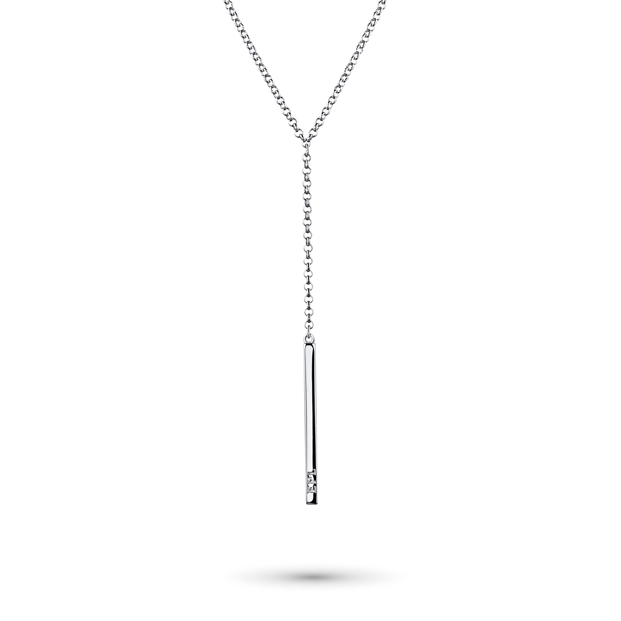 Колье из серебра с бриллиантом э0601кл04203051 ЭПЛ Якутские Бриллианты, размер 40.5 2050014391159 - фото 1