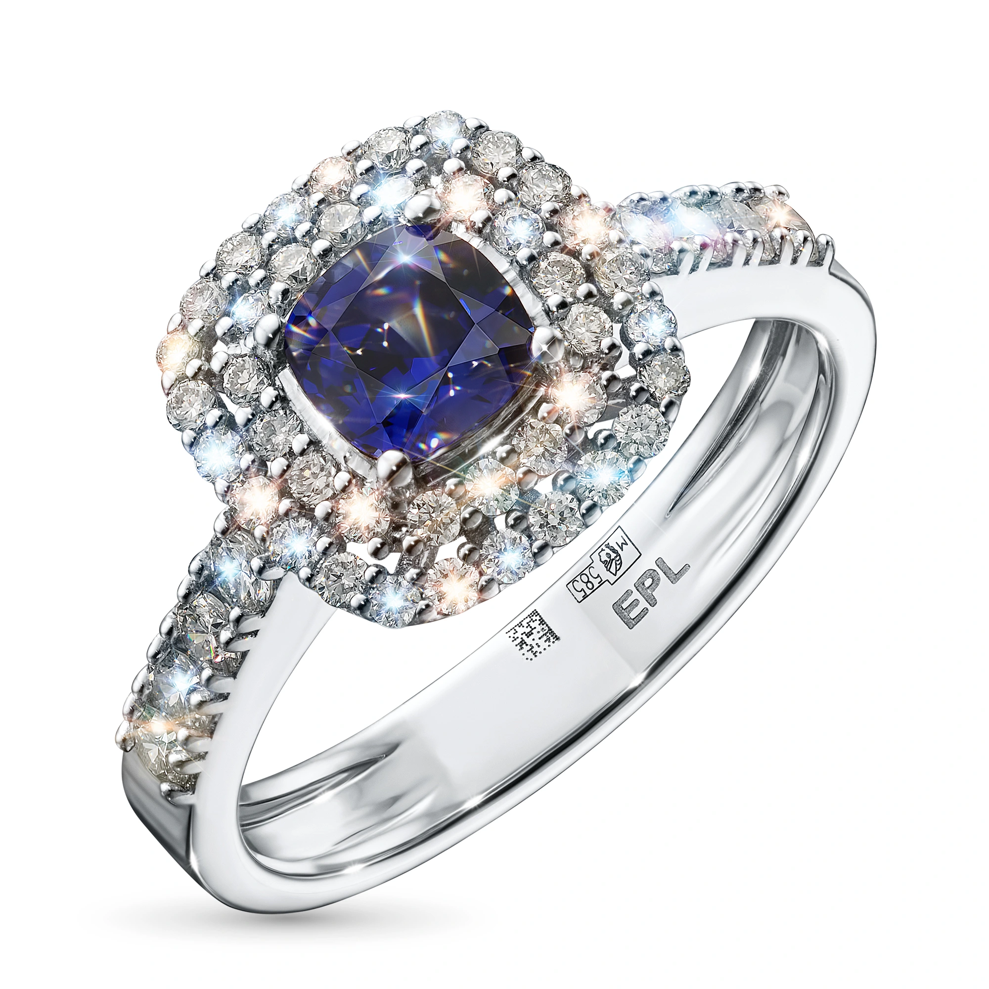 

Кольцо из белого золота с сапфиром э4758кц11220358, э4758кц11220358