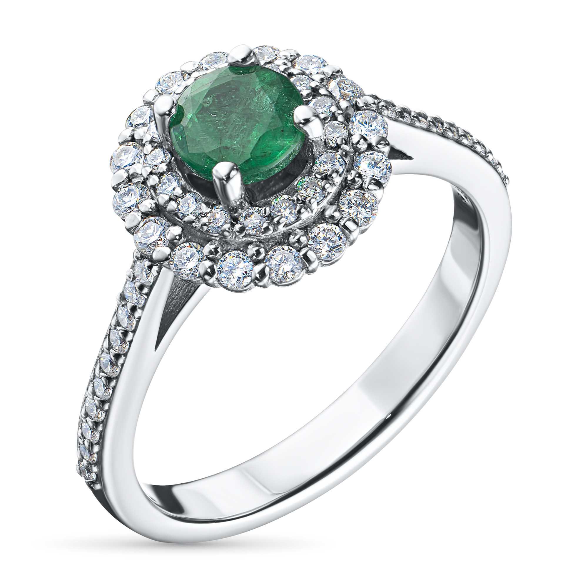 

Кольцо из белого золота с бриллиантами и изумрудом э0938кц11210414, э0938кц11210414