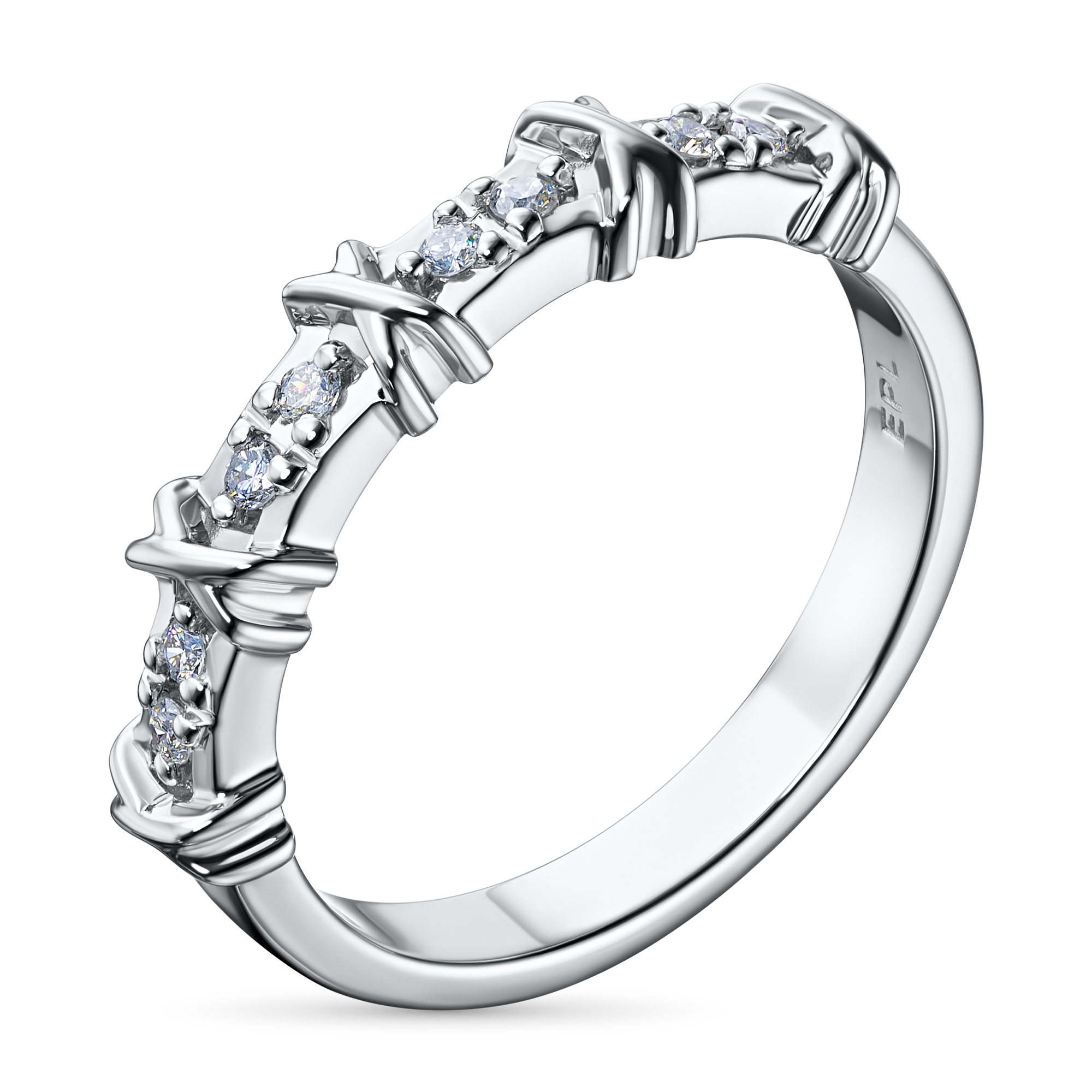 Кольцо из серебра с выращенными бриллиантами e0612kts04201998