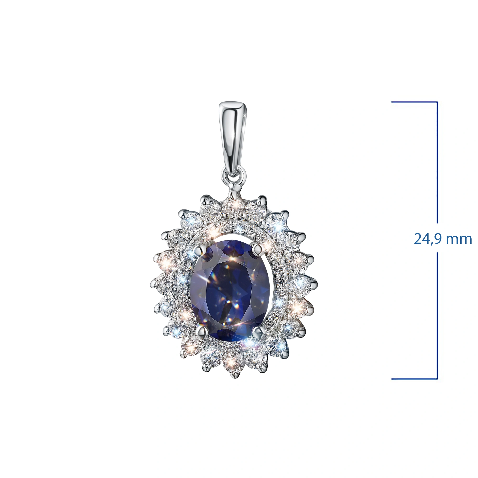 

Подвеска из белого золота с сапфиром э4758пд08220453, э4758пд08220453