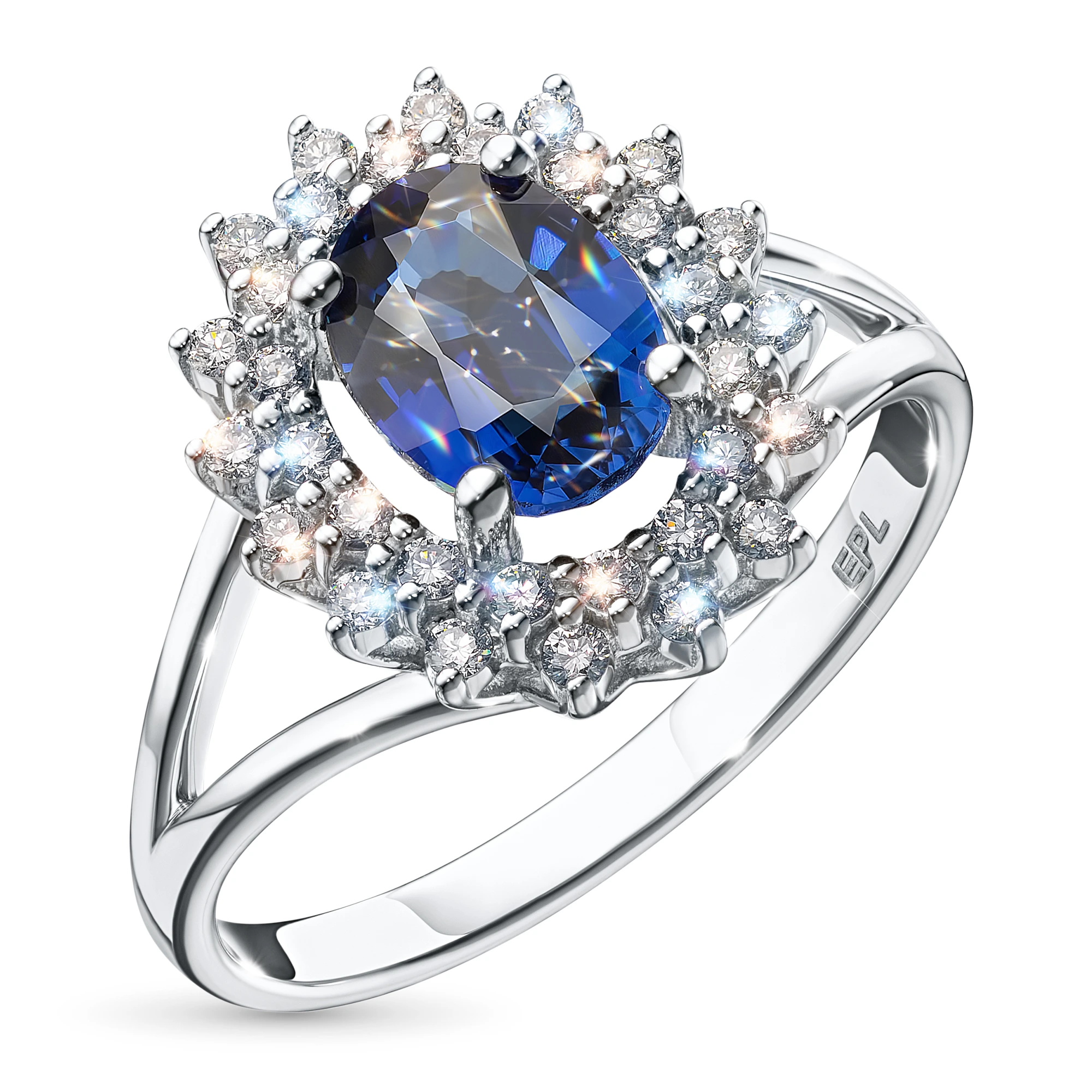 

Кольцо из белого золота с сапфиром э4758кц04210404, э4758кц04210404