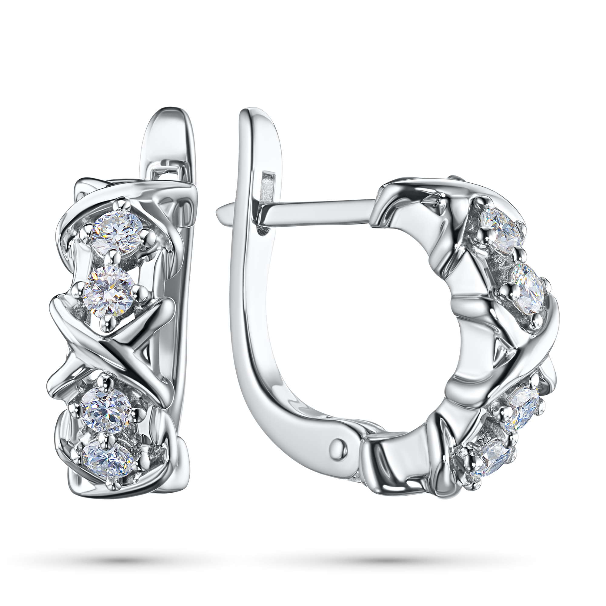 

Серьги из серебра с выращенными бриллиантами e0612sg04201504, e0612sg04201504