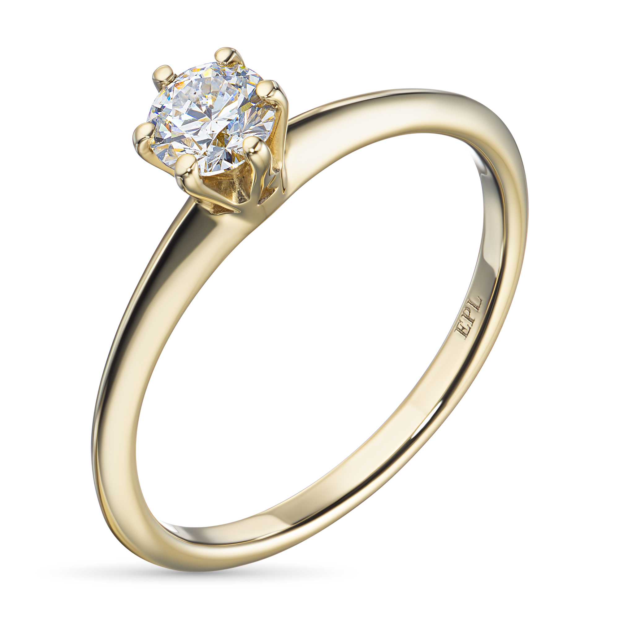 

Классическое кольцо из желтого золота э0312кц06200856, э0312кц06200856