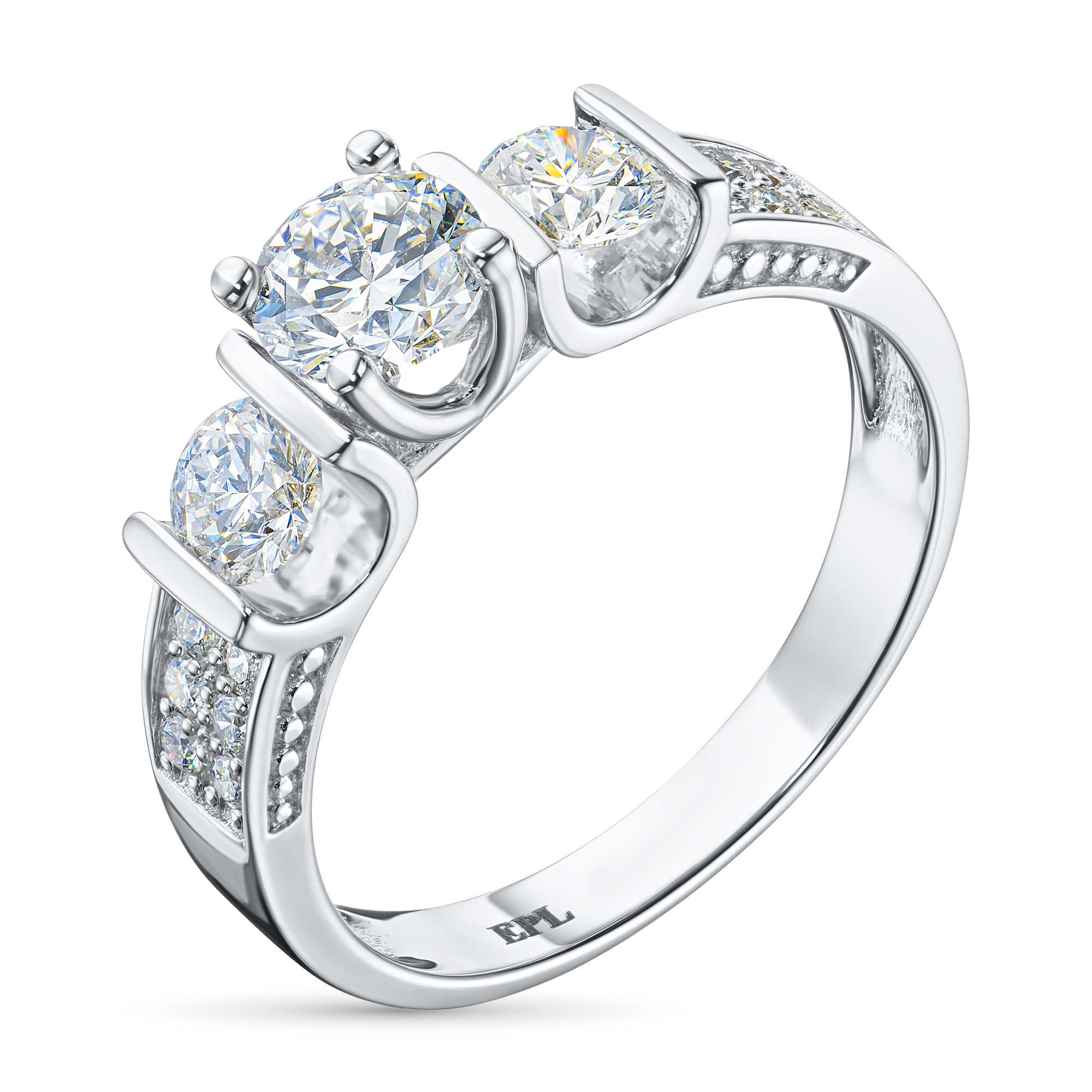 

Классическое кольцо из белого золота э4012кц10220102_white, э4012кц10220102_white