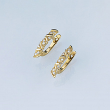 Серьги из желтого золота с бриллиантами (изготовление)