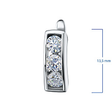 Серьги из белого золота (изготовление) с бриллиантом