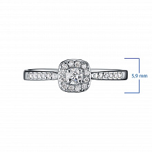 Кольцо из белого золота с бриллиантами (изготовление)