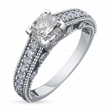 Кольцо из белого золота с бриллиантами (изготовление)