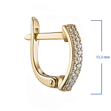 Серьги из желтого золота с бриллиантами