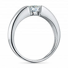 Кольцо из белого золота (изготовление) с бриллиантом