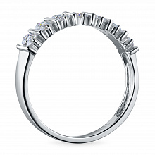 Классическое кольцо из белого золота c бриллиантами