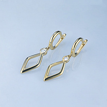 Серьги из желтого золота с бриллиантами (изготовление)