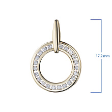 Подвеска из желтого золота c бриллиантами