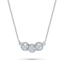 Колье из серебра c бриллиантами